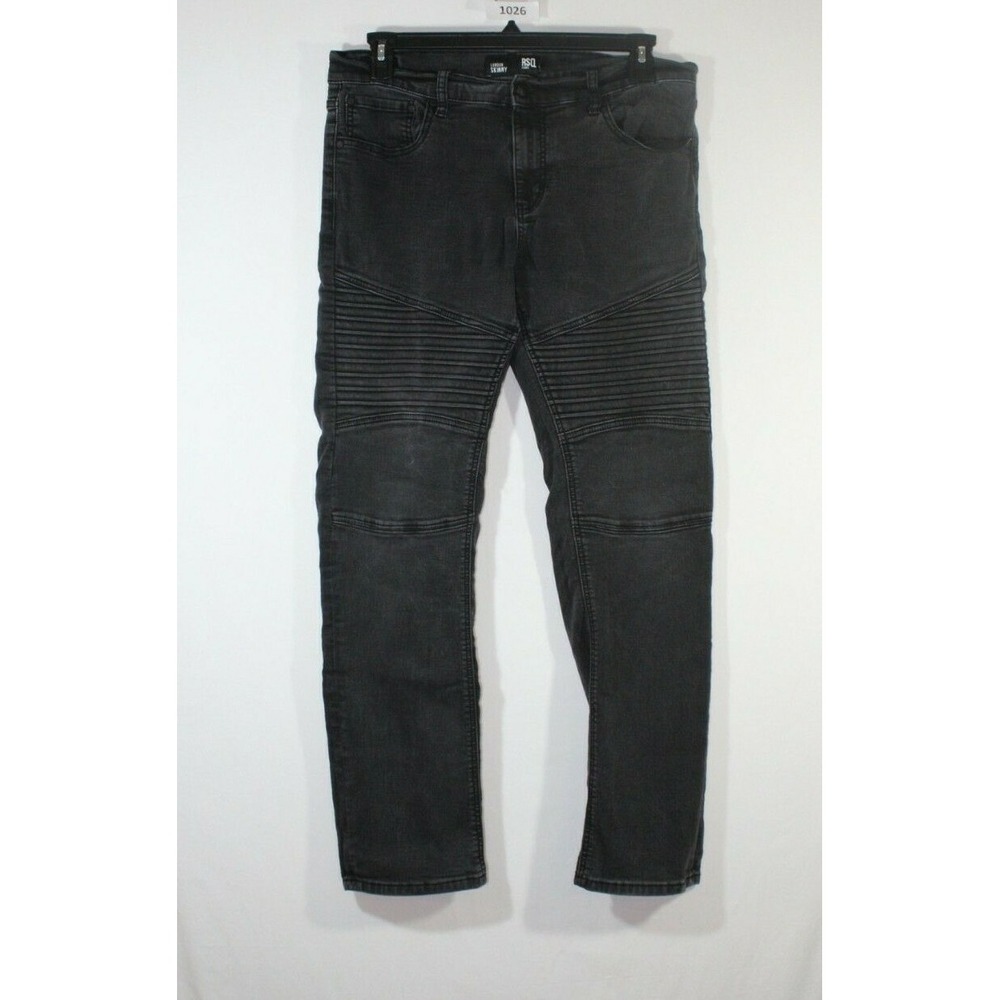 RSQ London skinny Jeans Men's Size 34x32 Denim Dark black Skinny Fit Pants